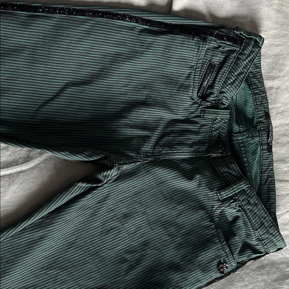 Scotch & Soda Green Striped Women Jeans